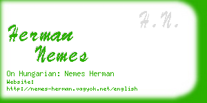 herman nemes business card